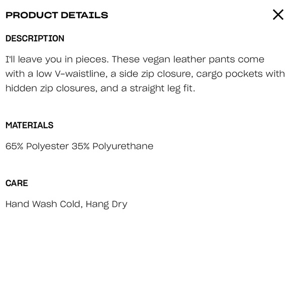 PATH OF DESTRUCTION VEGAN LEATHER PANTS - Picture 5 of 12